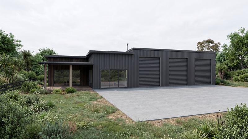 Barn Style Living barn style home, exterior view - Xtreme Builders Taupō